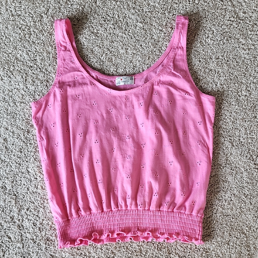 Pink Embroidered Tank